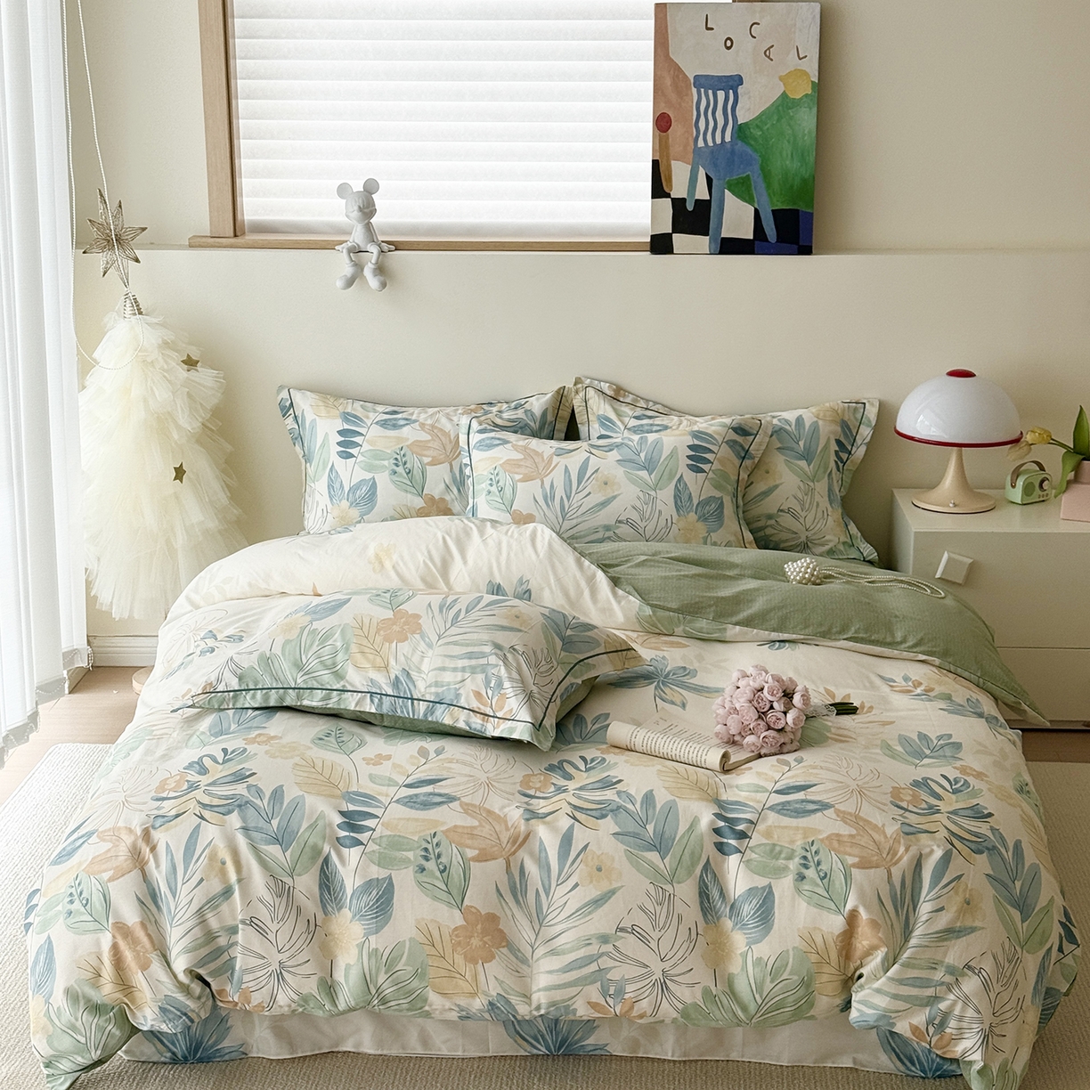 于果 2025新款全棉13070四件套10） 珊瑚芦苇