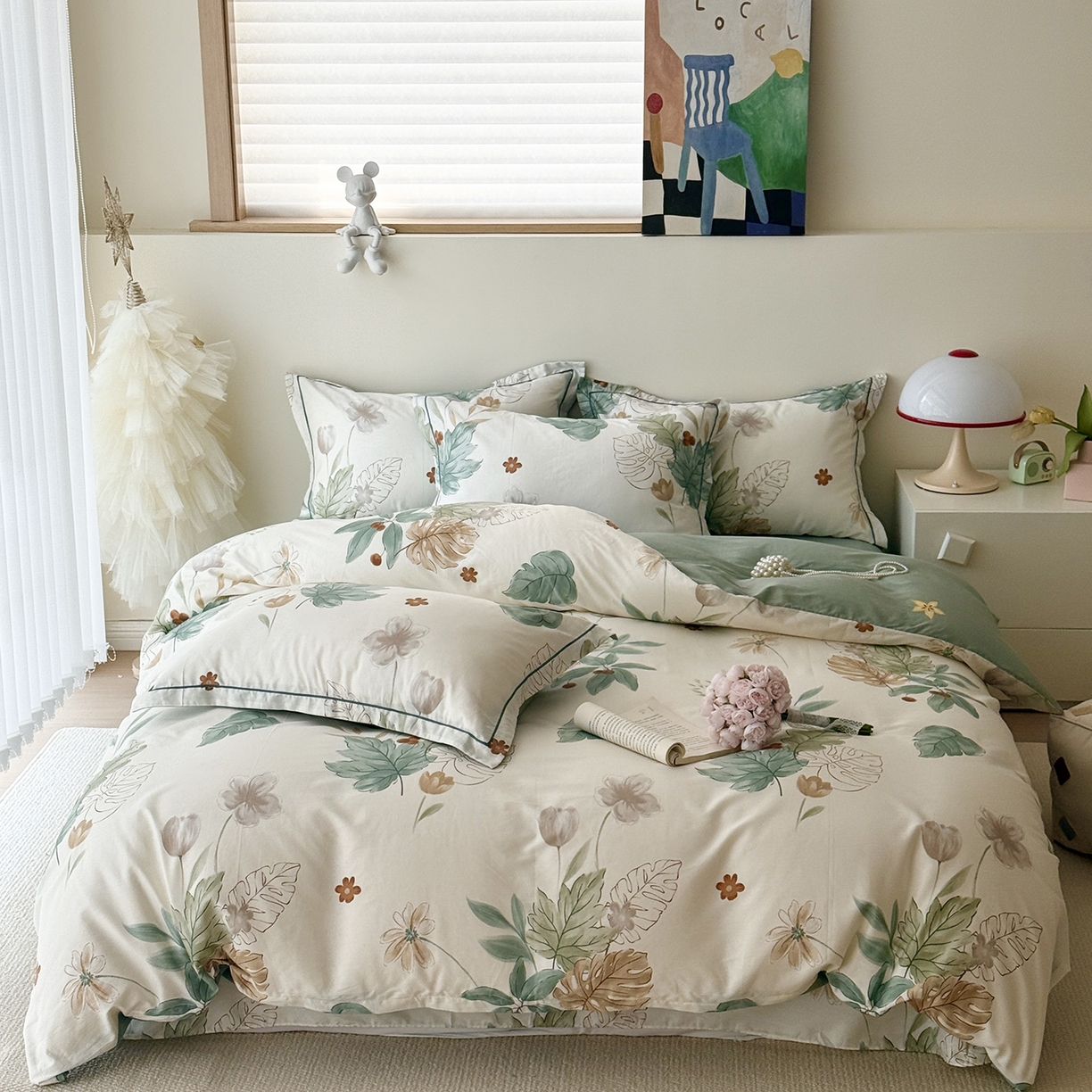 于果 2025新款全棉13070四件套10） 晨枝摇