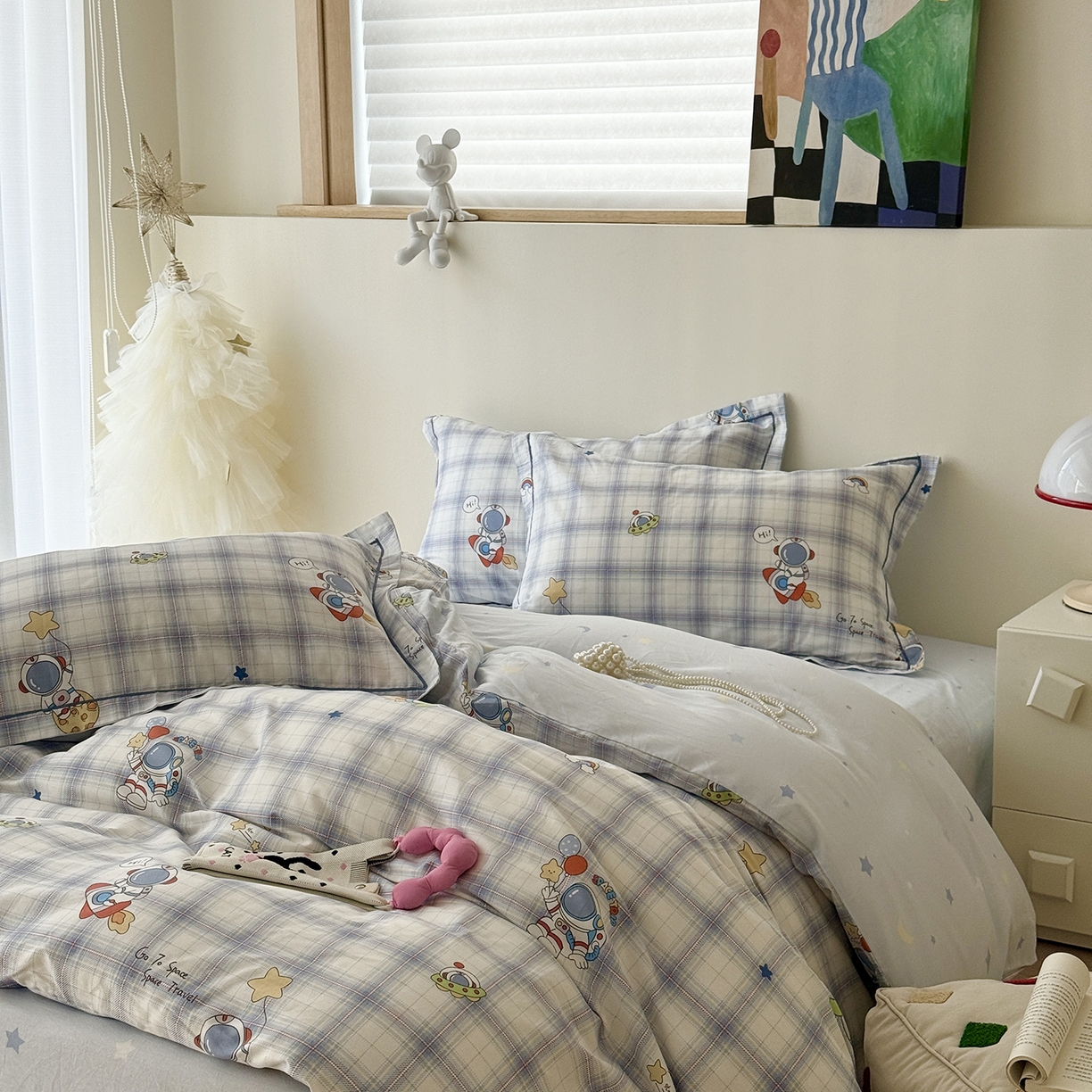 91家纺网 家纺一手货源 找家纺 于果 2025新款全棉13070四件套10） 宇航星梦