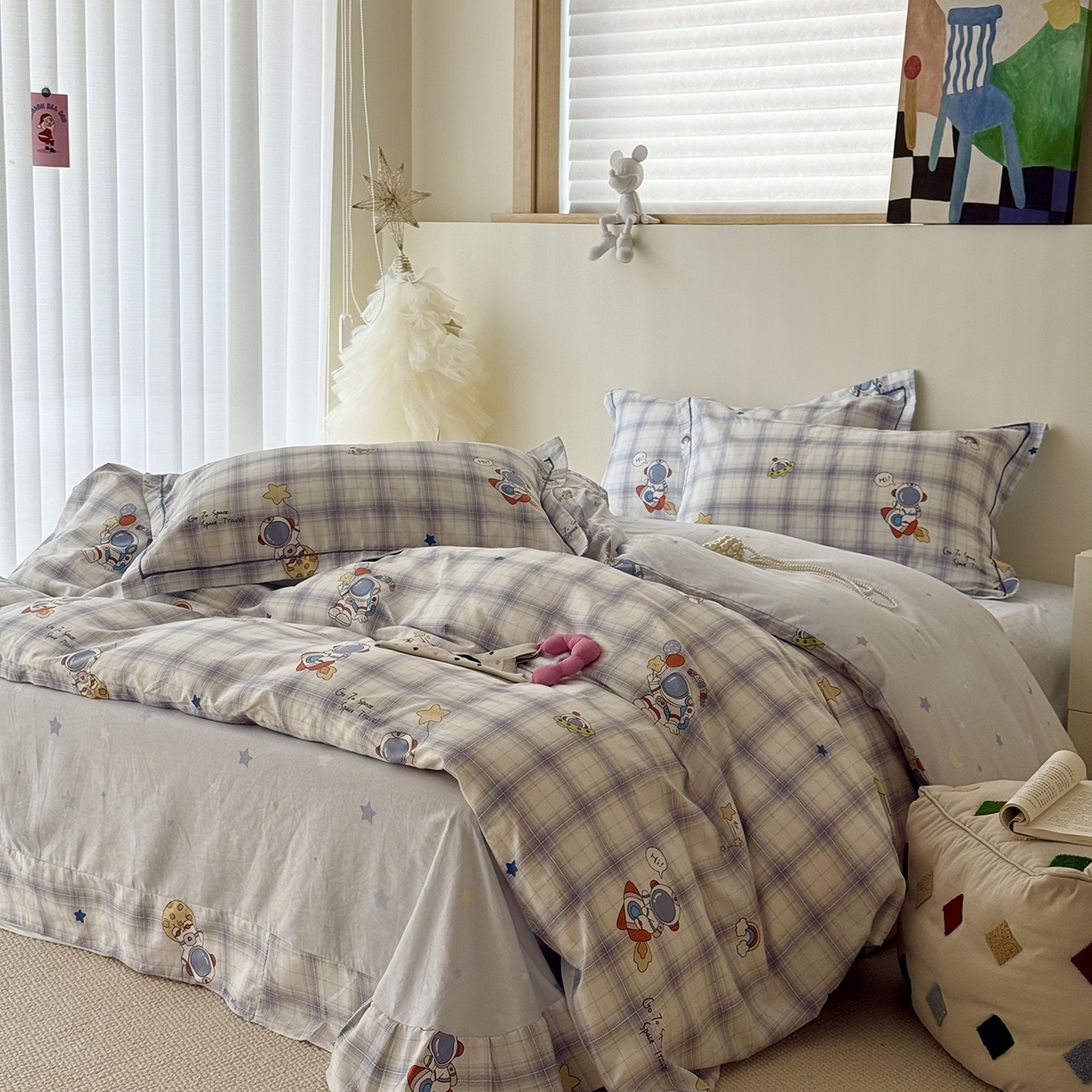 91家纺网 家纺一手货源 找家纺 于果 2025新款全棉13070四件套10） 宇航星梦