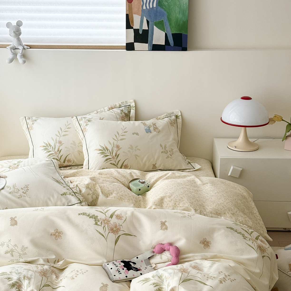 91家纺网 家纺一手货源 找家纺 于果 2025新款全棉13070四件套10） 麦香兔园