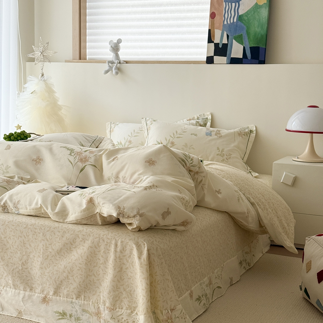 91家纺网 家纺一手货源 找家纺 于果 2025新款全棉13070四件套10） 麦香兔园