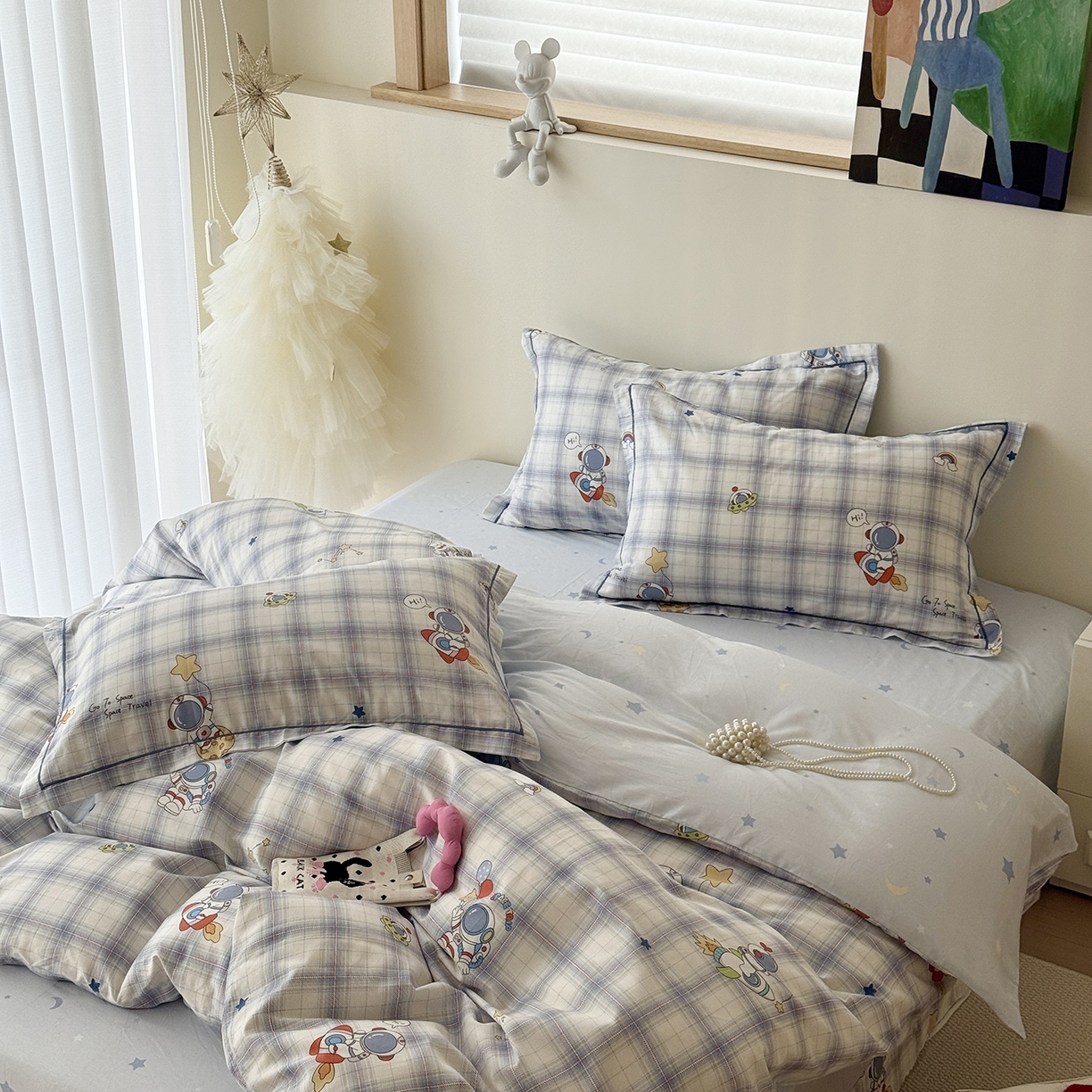 91家纺网 家纺一手货源 找家纺 于果 2025新款全棉13070四件套10） 宇航星梦