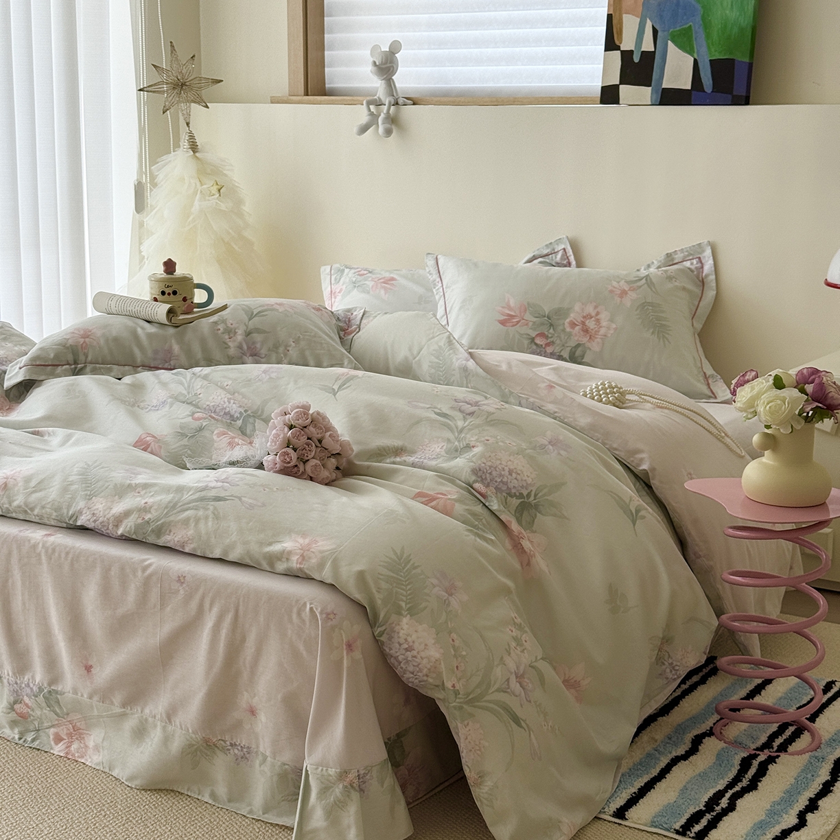 91家纺网 家纺一手货源 找家纺 于果 2025新款全棉13070四件套10） 青梅如豆