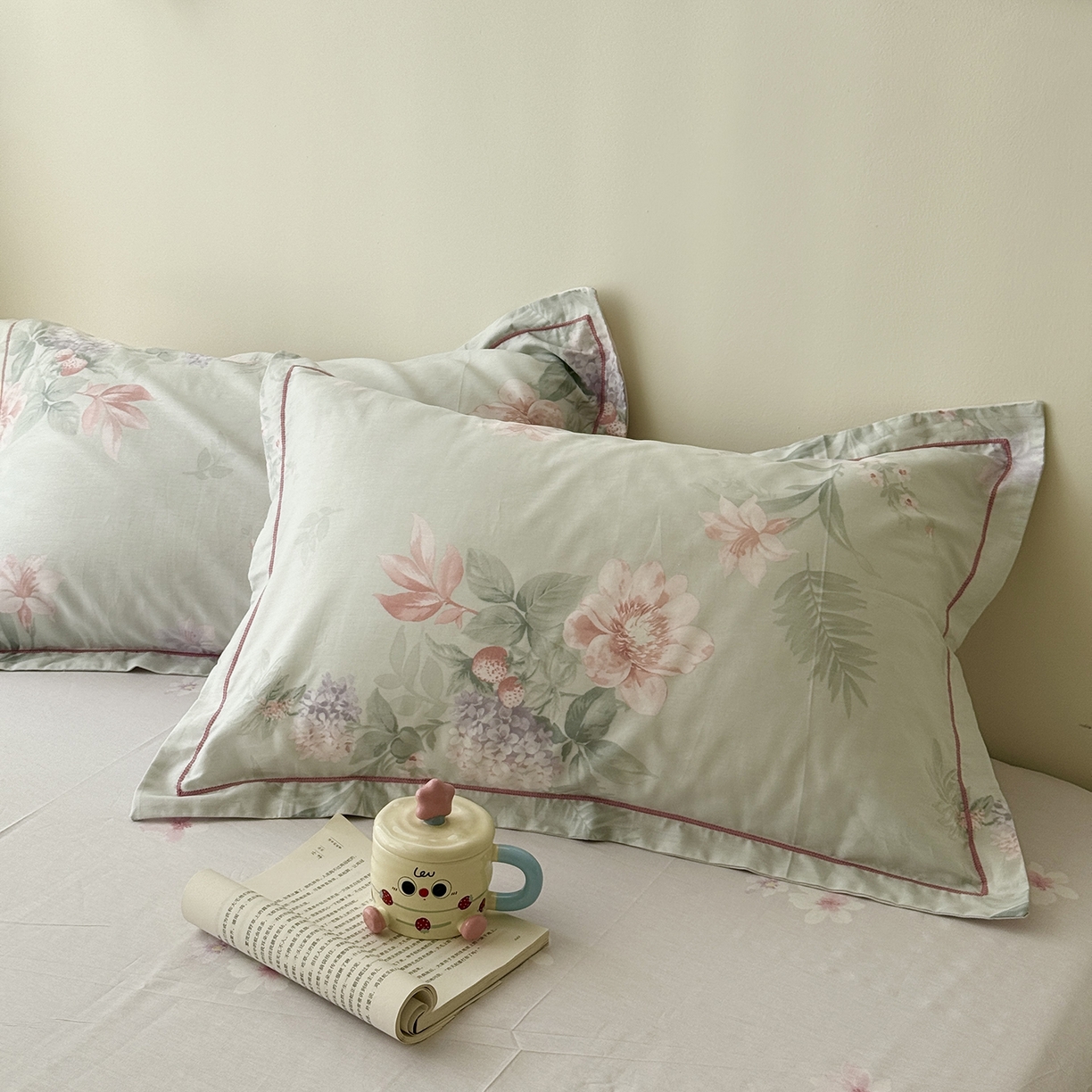 91家纺网 家纺一手货源 找家纺 于果 2025新款全棉13070四件套10） 青梅如豆