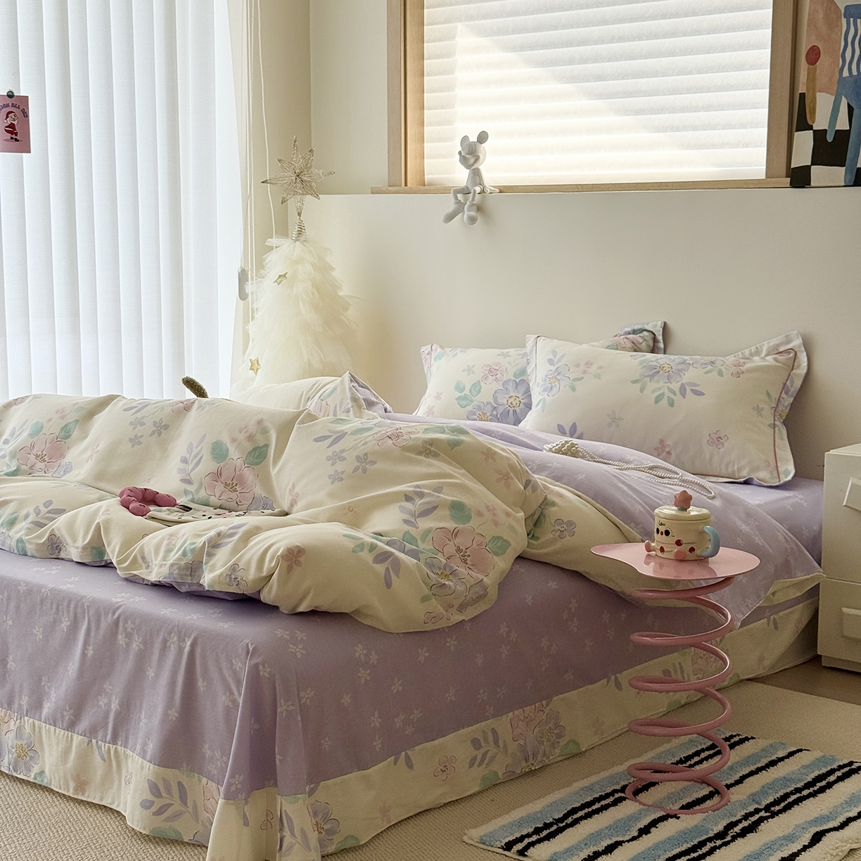 91家纺网 家纺一手货源 找家纺 于果 2025新款全棉13070四件套10） 朴雅