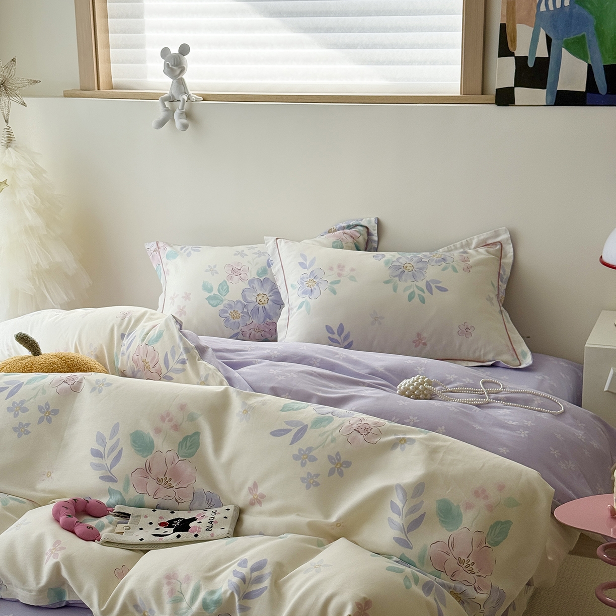 91家纺网 家纺一手货源 找家纺 于果 2025新款全棉13070四件套10） 朴雅