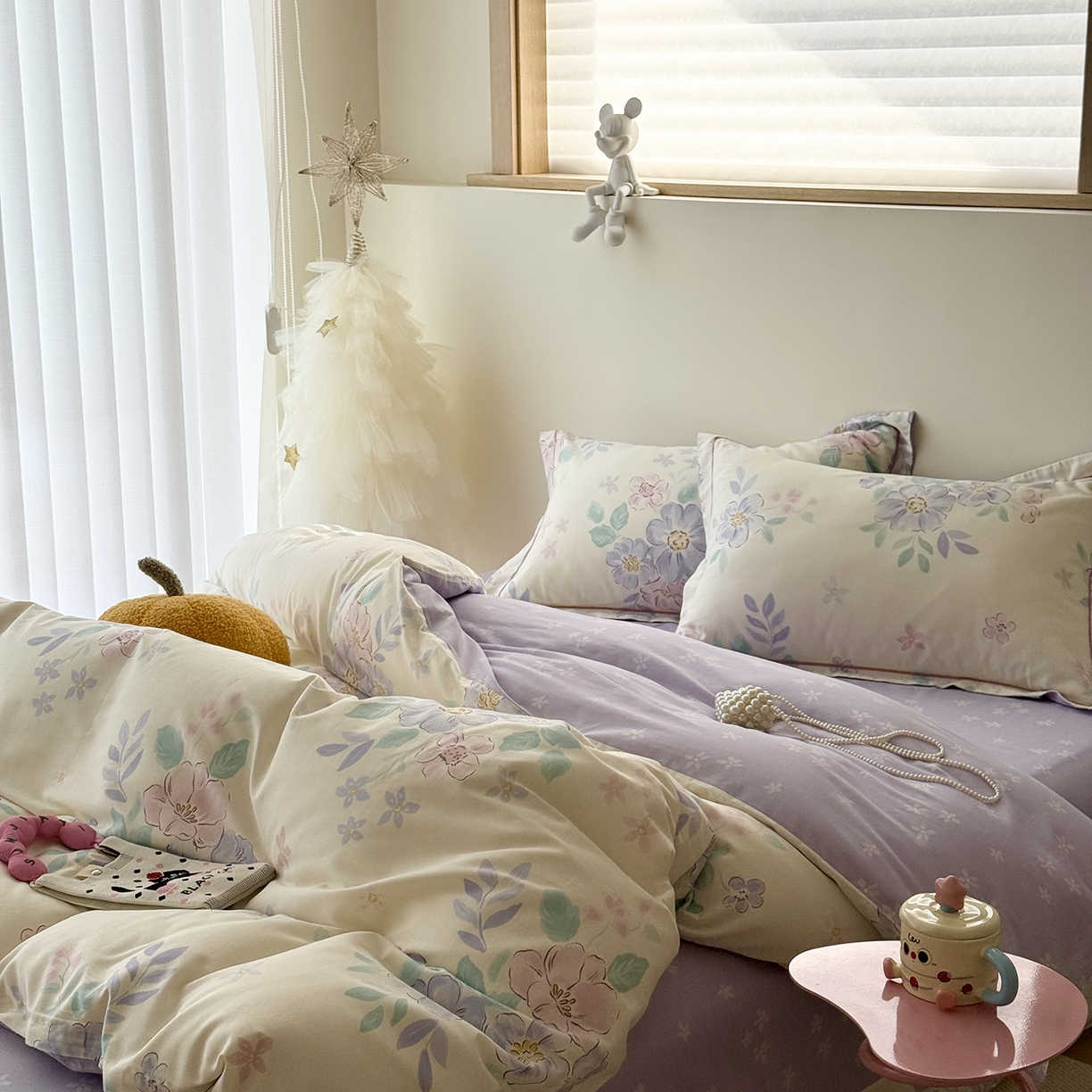 91家纺网 家纺一手货源 找家纺 于果 2025新款全棉13070四件套10） 朴雅