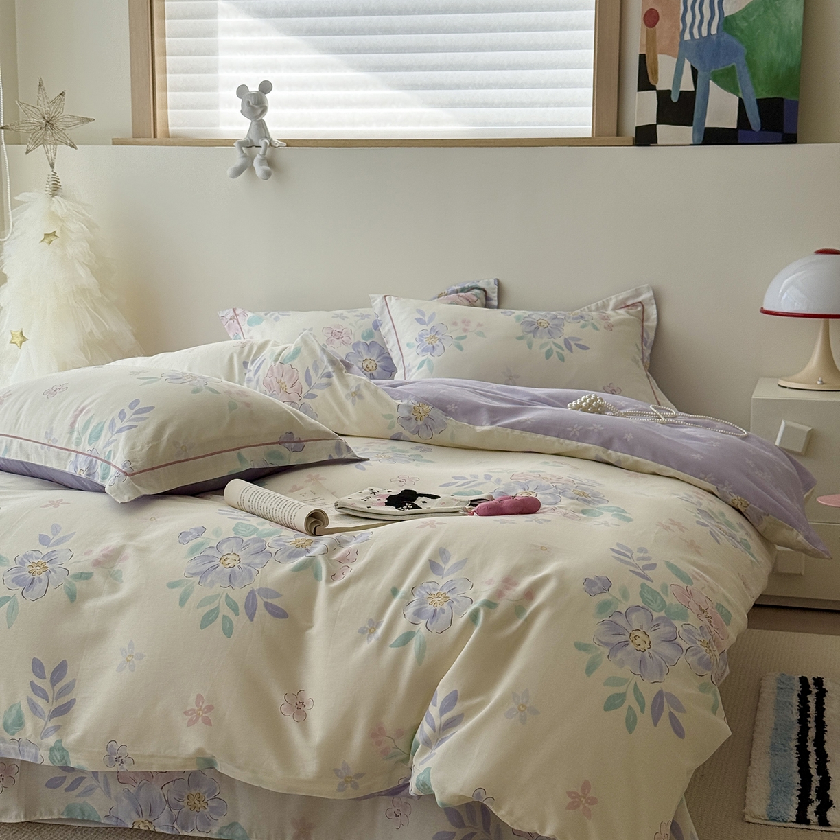 91家纺网 家纺一手货源 找家纺 于果 2025新款全棉13070四件套10） 朴雅