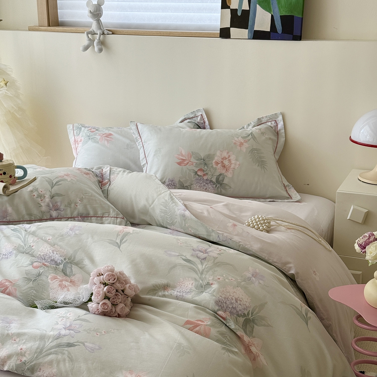 91家纺网 家纺一手货源 找家纺 于果 2025新款全棉13070四件套10） 青梅如豆