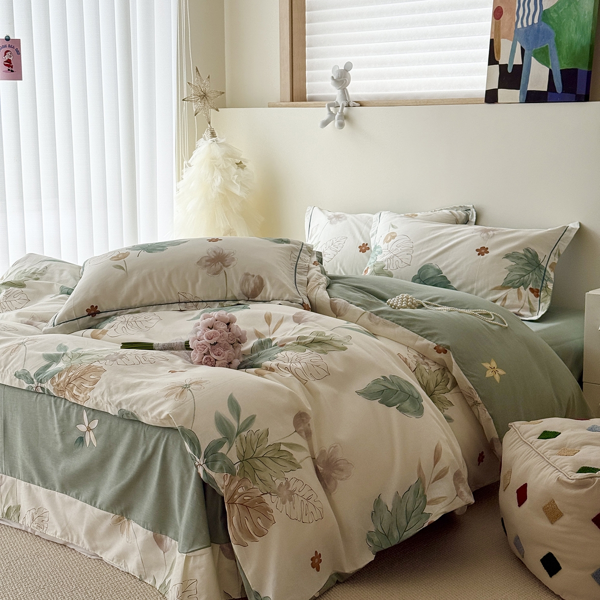 91家纺网 家纺一手货源 找家纺 于果 2025新款全棉13070四件套10） 晨枝摇