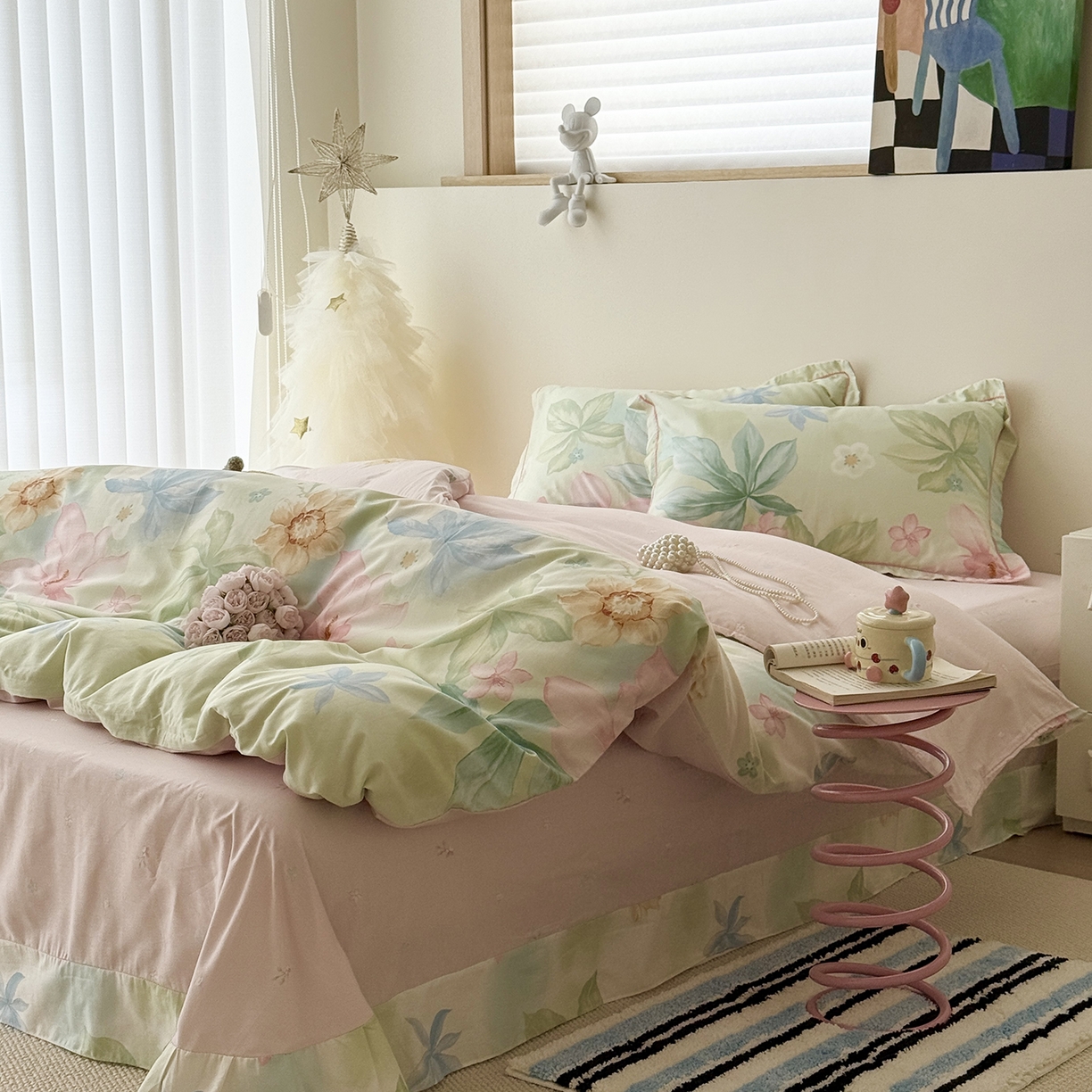 91家纺网 家纺一手货源 找家纺 于果 2025新款全棉13070四件套10） 玉兰小景