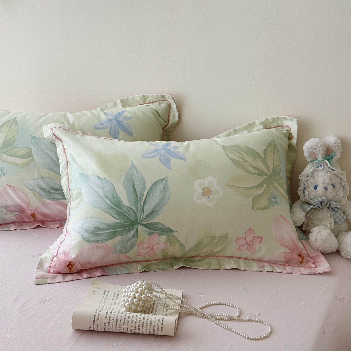 91家纺网 家纺一手货源 找家纺 于果 2025新款全棉13070四件套10） 玉兰小景