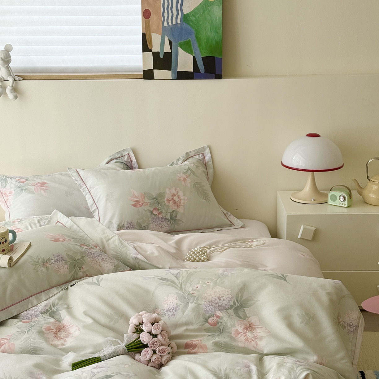 91家纺网 家纺一手货源 找家纺 于果 2025新款全棉13070四件套10） 青梅如豆