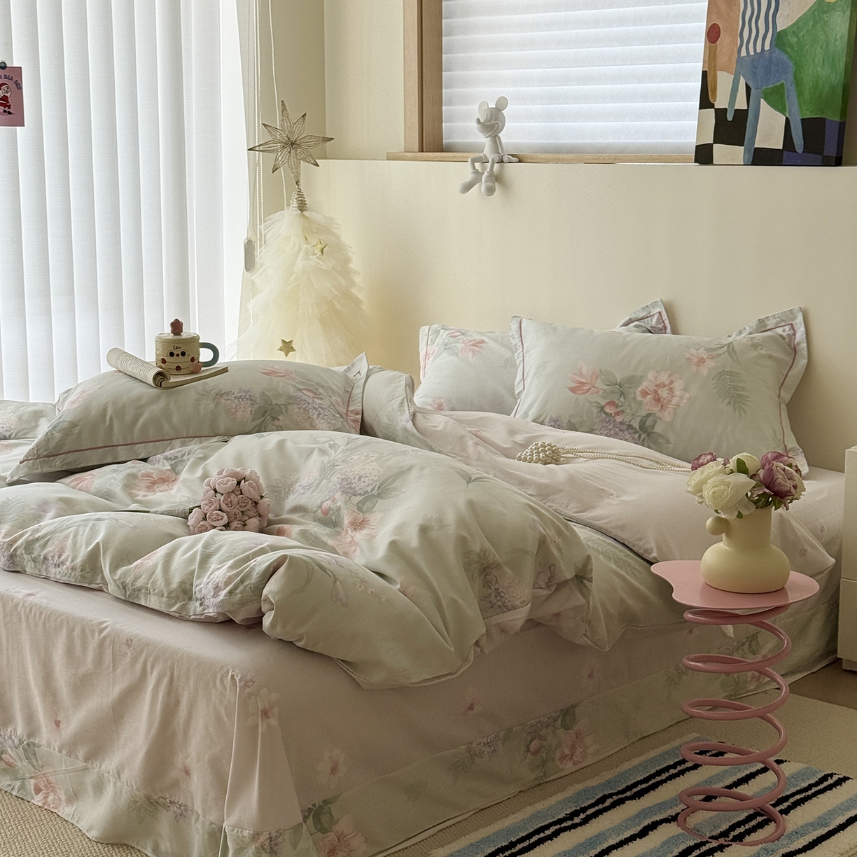 91家纺网 家纺一手货源 找家纺 于果 2025新款全棉13070四件套10） 青梅如豆