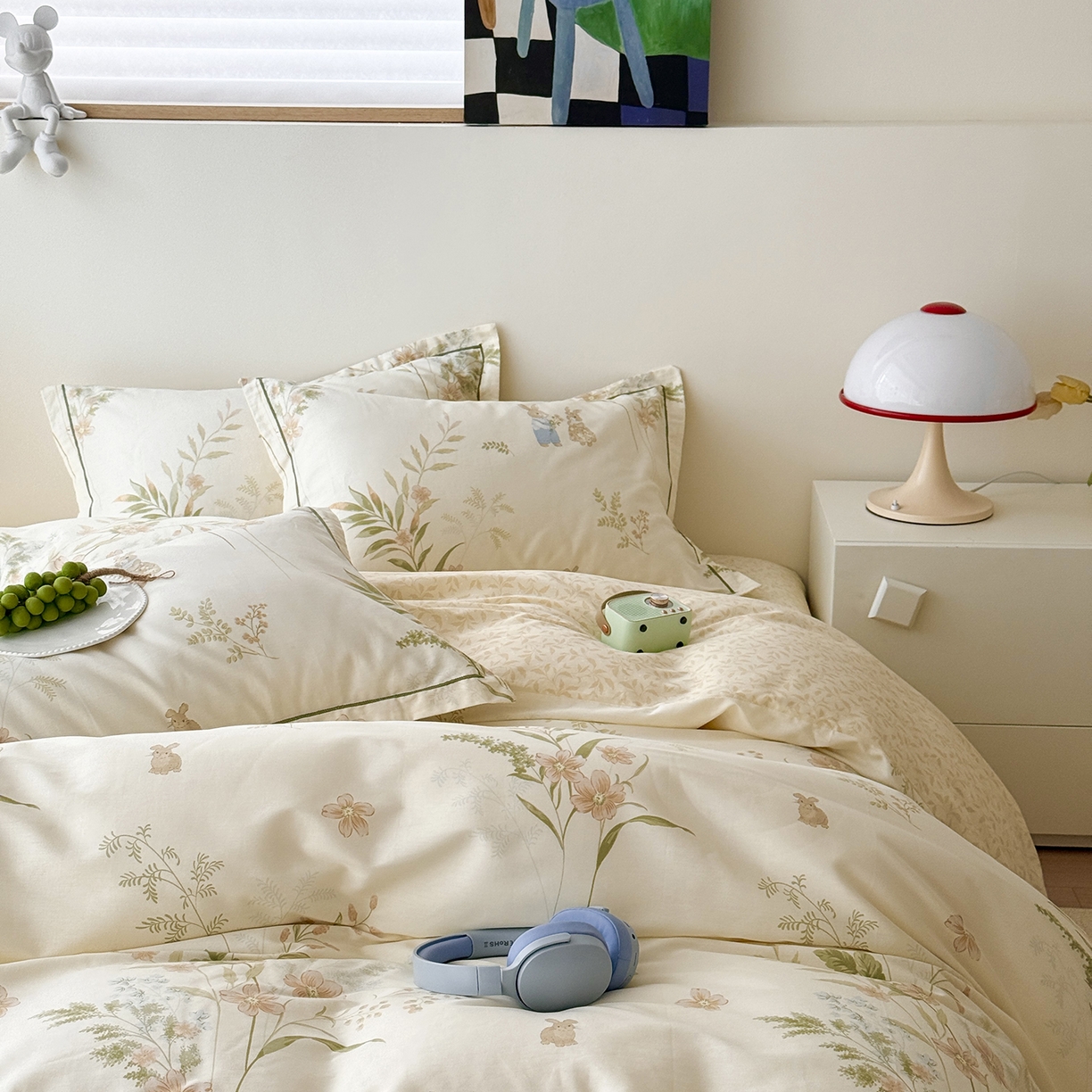 91家纺网 家纺一手货源 找家纺 于果 2025新款全棉13070四件套10） 麦香兔园