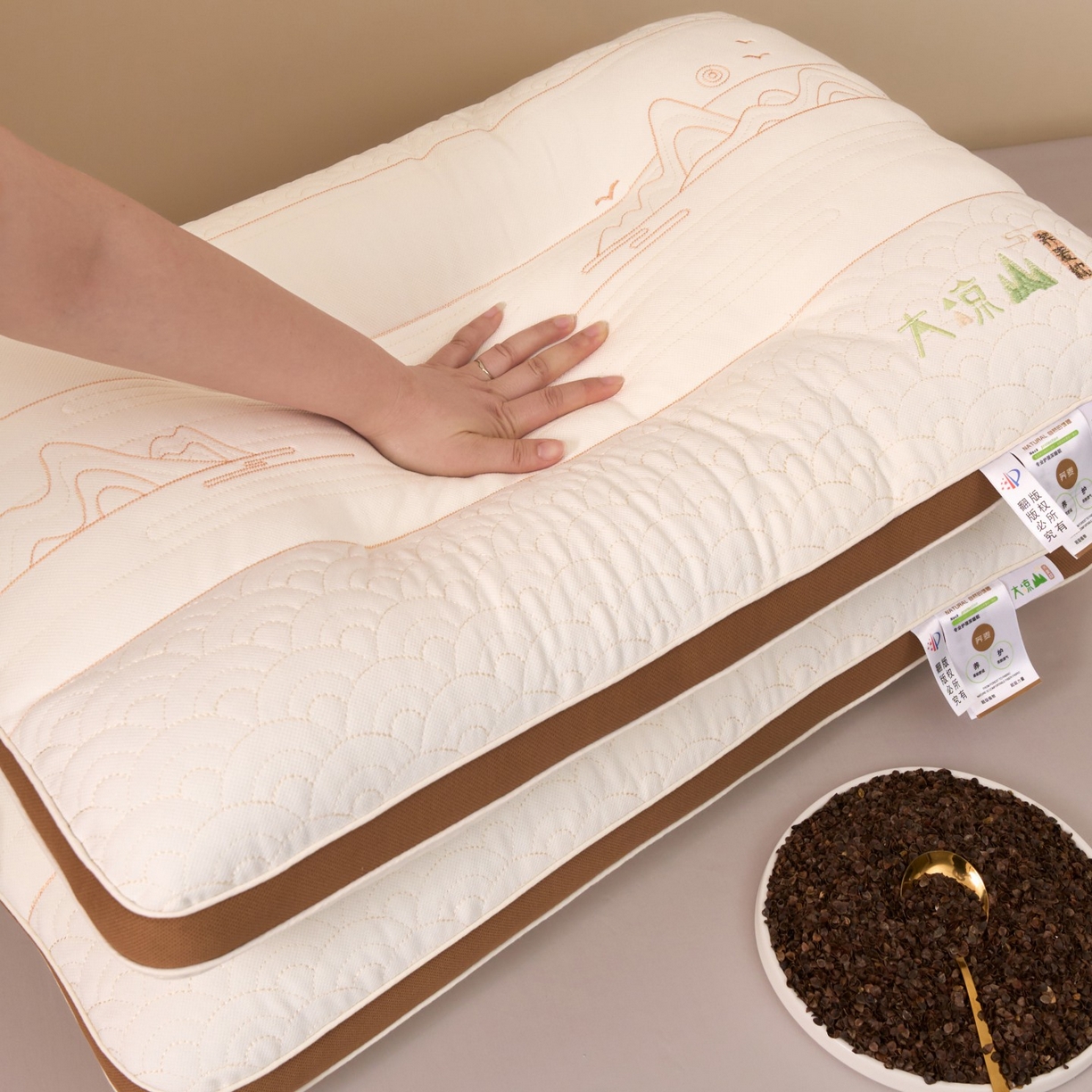 91家纺网 家纺一手货源 找家纺 （总）晚儿 2025新款大凉山荞麦枕头枕芯