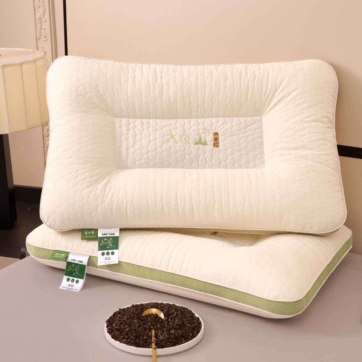 91家纺网 家纺一手货源 找家纺 （总）晚儿 2025新款大凉山荞麦枕头枕芯