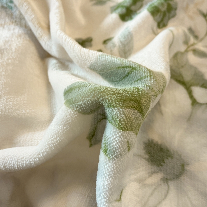 91家纺网 家纺一手货源 找家纺 诺梵家纺 2025新款牛奶绒印花包边四件套 芬芳-绿