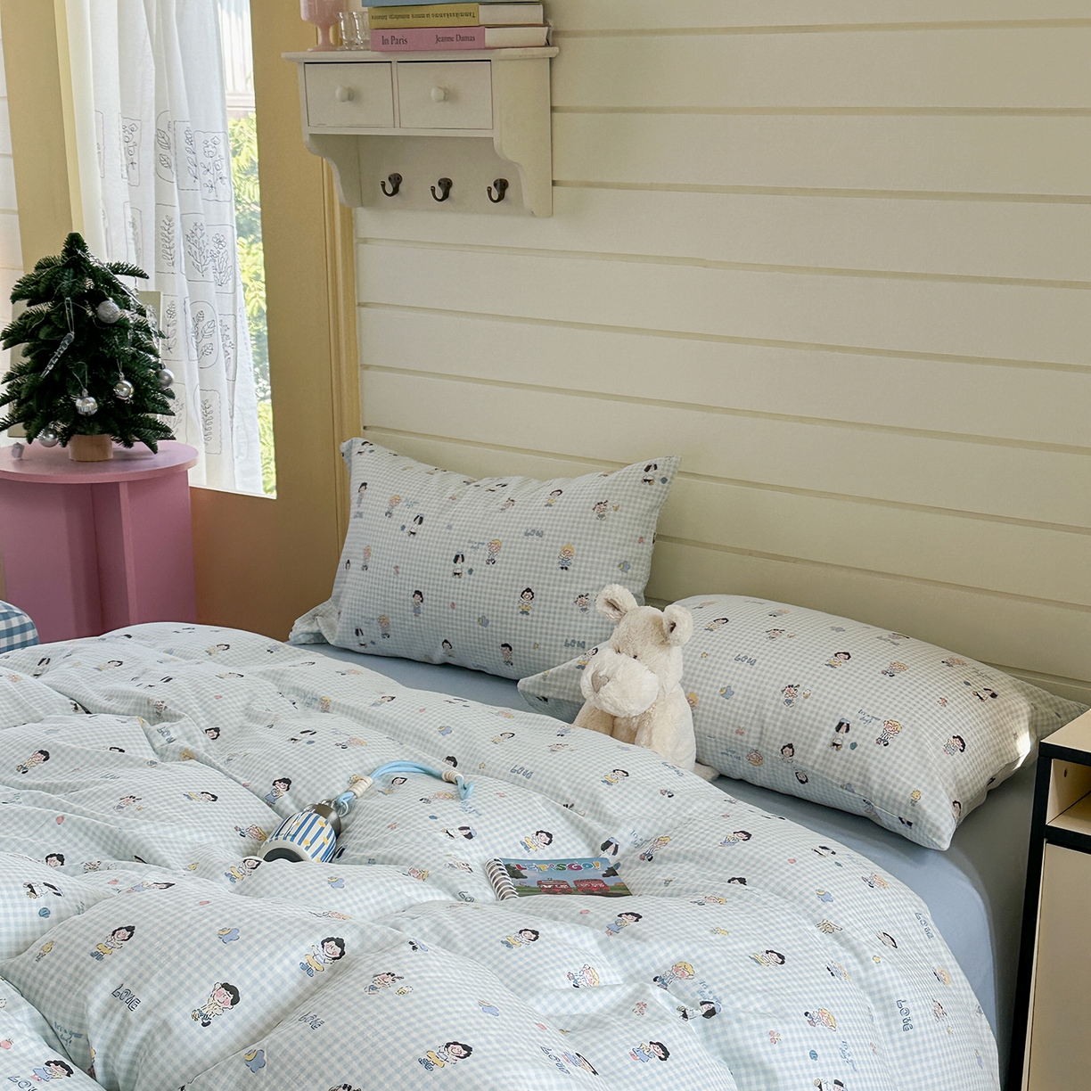 91家纺网 家纺一手货源 找家纺 麦伦 2025年新品 --全棉有氧双层纱简约款系列 足球宝贝