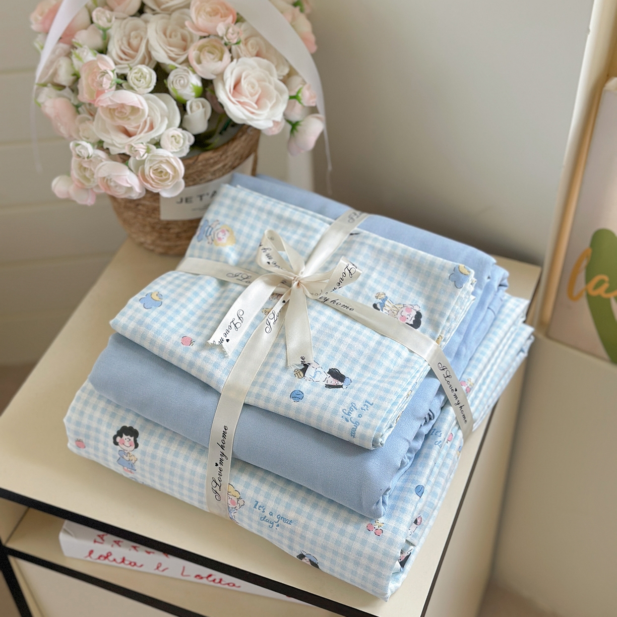 91家纺网 家纺一手货源 找家纺 麦伦 2025年新品 --全棉有氧双层纱简约款系列 足球宝贝