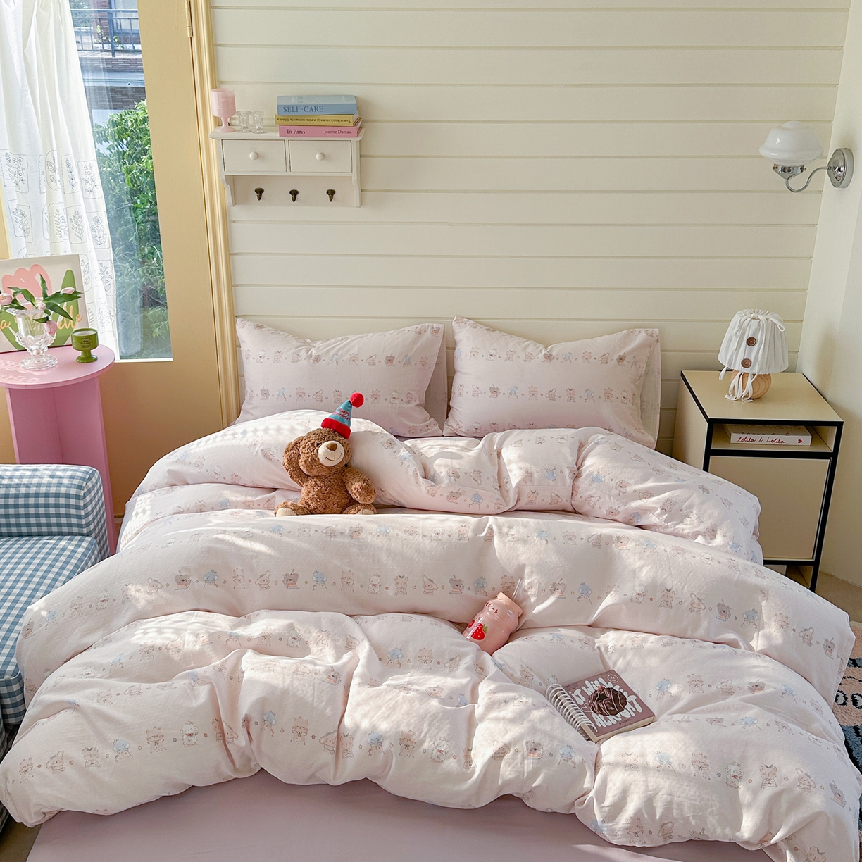 麦伦 2025年新品 --全棉有氧双层纱简约款系列 棉花糖