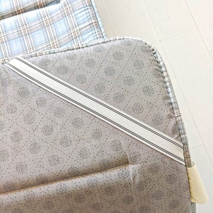 91家纺网 家纺一手货源 找家纺 玉清坊 2025新款水洗棉新疆棉花床垫 雅致格-蓝灰