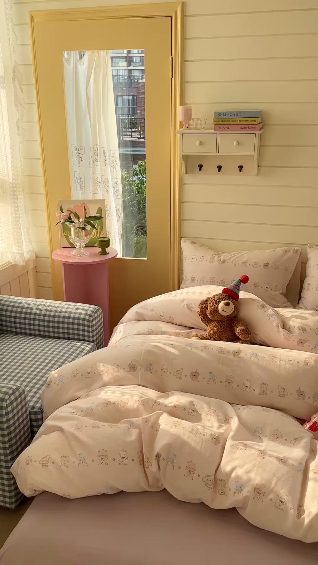 91家纺网 家纺一手货源 找家纺 麦伦 2025年新品 --全棉有氧双层纱简约款系列 棉花糖