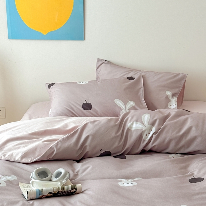 91家纺网 家纺一手货源 找家纺 （总）窝米 2025新款全棉纯棉火山磨毛卡通系列四件套-第一组