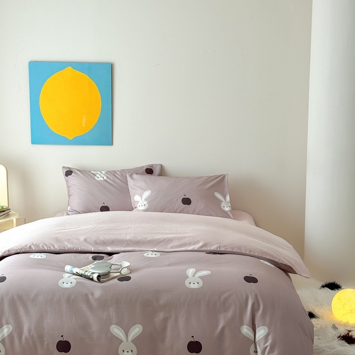 91家纺网 家纺一手货源 找家纺 （总）窝米 2025新款全棉纯棉火山磨毛卡通系列四件套-第一组