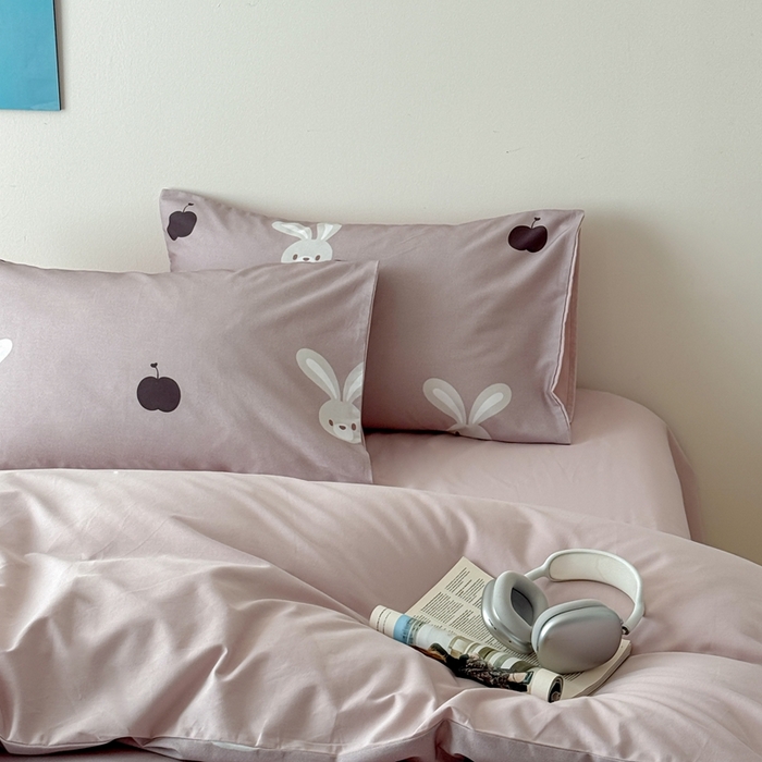 91家纺网 家纺一手货源 找家纺 （总）窝米 2025新款全棉纯棉火山磨毛卡通系列四件套-第一组