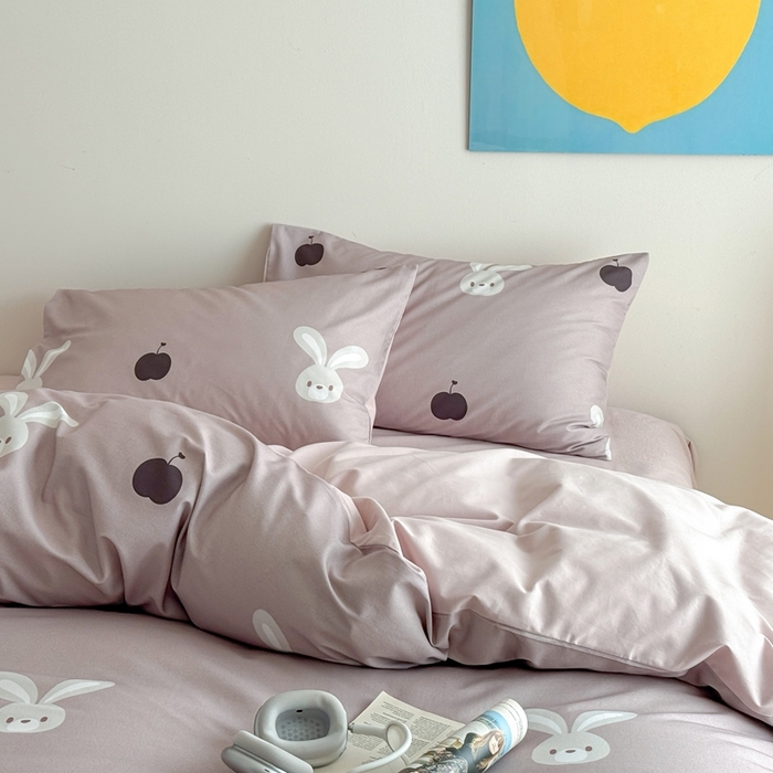 91家纺网 家纺一手货源 找家纺 （总）窝米 2025新款全棉纯棉火山磨毛卡通系列四件套-第一组