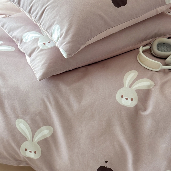 91家纺网 家纺一手货源 找家纺 （总）窝米 2025新款全棉纯棉火山磨毛卡通系列四件套-第一组