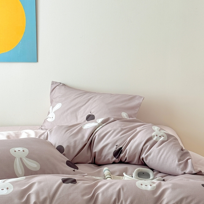 91家纺网 家纺一手货源 找家纺 （总）窝米 2025新款全棉纯棉火山磨毛卡通系列四件套-第一组