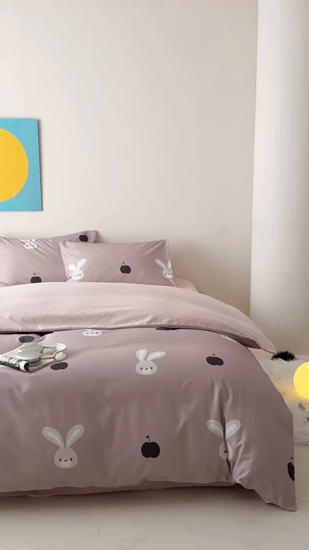 91家纺网 家纺一手货源 找家纺 （总）窝米 2025新款全棉纯棉火山磨毛卡通系列四件套-第一组