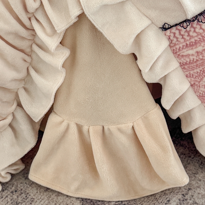 91家纺网 家纺一手货源 找家纺 （总）极简 2025新款立体雕花牛奶绒荷叶边四件套