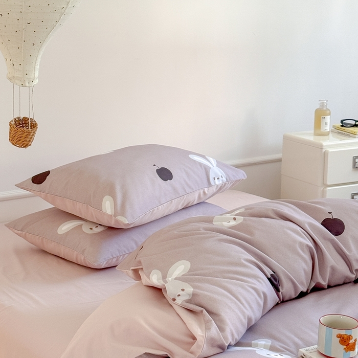 91家纺网 家纺一手货源 找家纺 （总）窝米 2025新款全棉纯棉火山磨毛卡通系列四件套-第二组