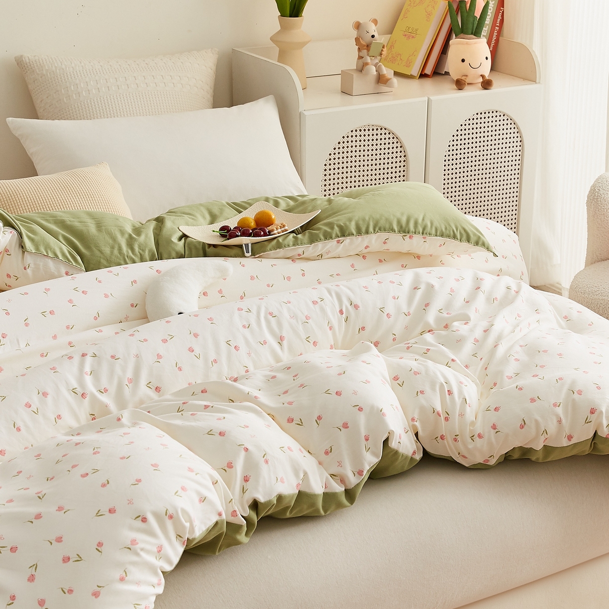 91家纺网 家纺一手货源 找家纺 湘之帛 2025新款A类云朵棉超柔抗菌冬被被子被芯 冬日玫瑰