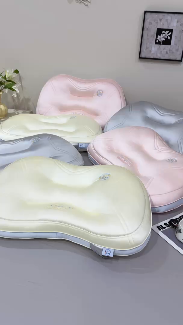 91家纺网 家纺一手货源 找家纺 芯奇想 2025新款硅胶护颈枕 spa枕芯枕头 灰色