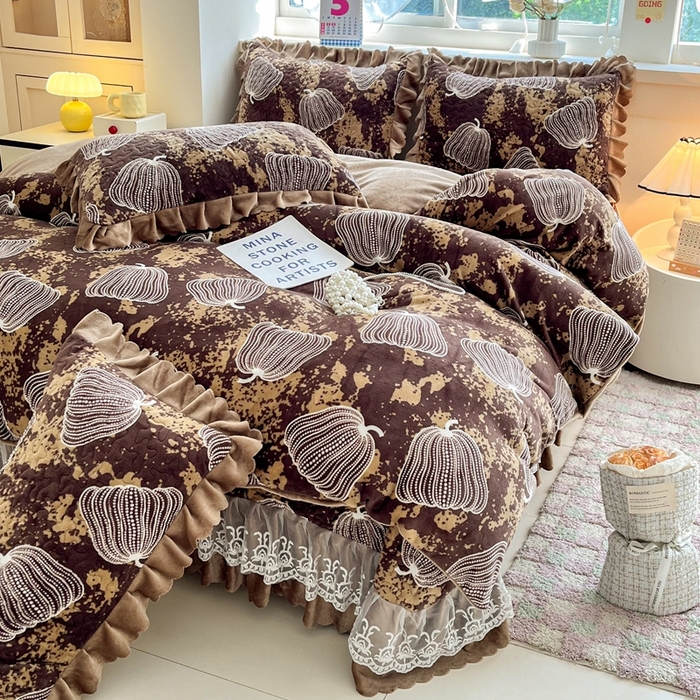 91家纺网 家纺一手货源 找家纺 (总) 铠畅 2025新款加厚牛奶绒床盖四件套