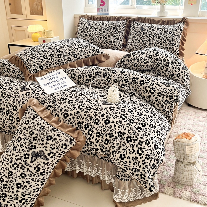 91家纺网 家纺一手货源 找家纺 (总) 铠畅 2025新款加厚牛奶绒床盖四件套