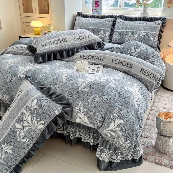 91家纺网 家纺一手货源 找家纺 (总) 铠畅 2025新款加厚牛奶绒床盖四件套