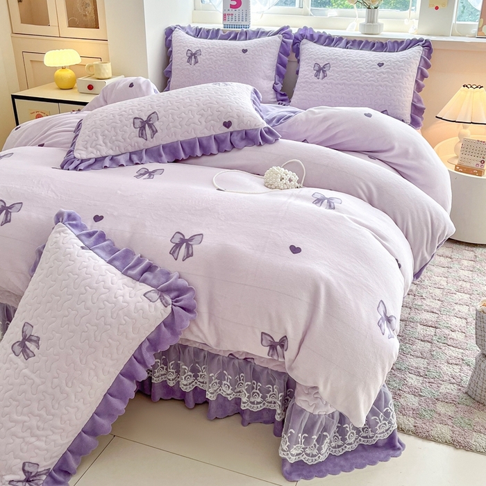 91家纺网 家纺一手货源 找家纺 (总) 铠畅 2025新款加厚牛奶绒床盖四件套