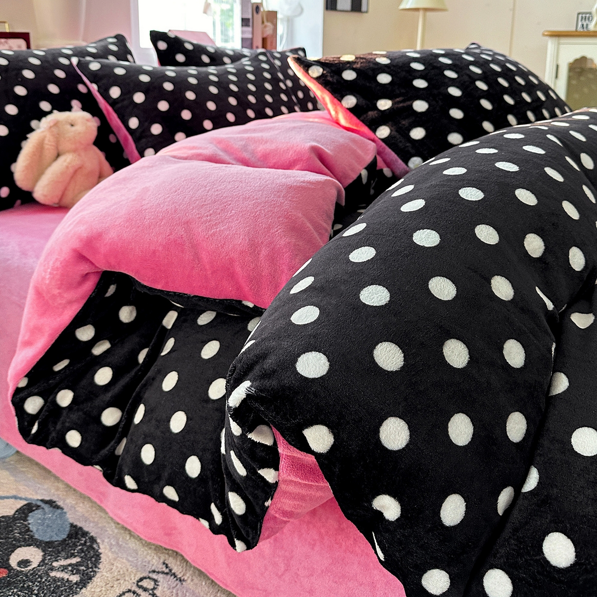 91家纺网 家纺一手货源 找家纺 （总）水木坊 2025新款A加厚牛奶绒印花四件套-含买家秀