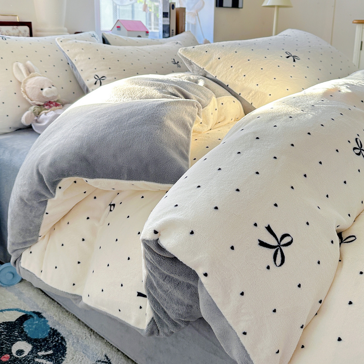 91家纺网 家纺一手货源 找家纺 （总）水木坊 2025新款A加厚牛奶绒印花四件套-含买家秀