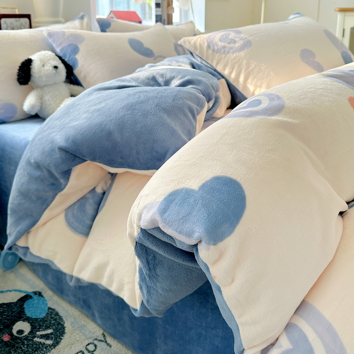 91家纺网 家纺一手货源 找家纺 （总）水木坊 2025新款A加厚牛奶绒印花四件套-含买家秀