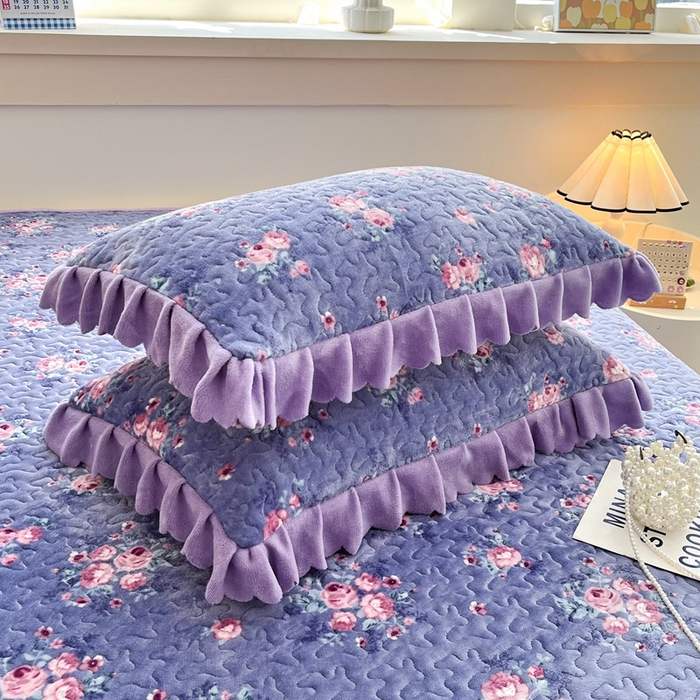 91家纺网 家纺一手货源 找家纺 铠畅 2025新款加厚牛奶绒床盖四件套 罗兰秘境