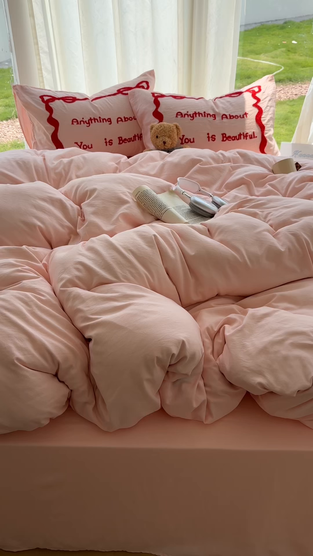 91家纺网 家纺一手货源 找家纺 （总）花伞家居 2025新款毛巾绣水洗棉小红书风四件套（提供买家秀）