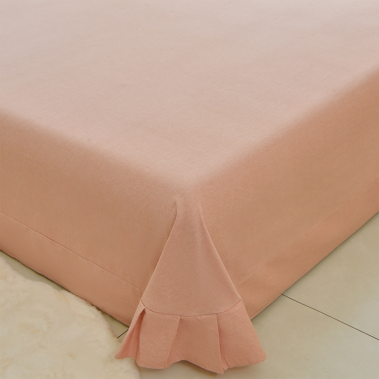 91家纺网 家纺一手货源 找家纺 董成龙家纺 2025新款全棉磨毛数码印花四件套 茶言妙语-桔