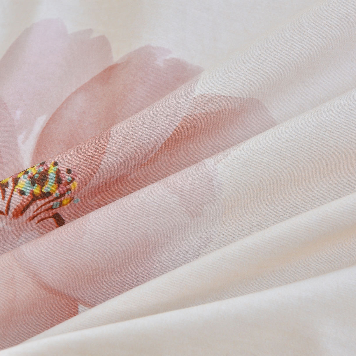 91家纺网 家纺一手货源 找家纺 董成龙家纺 2025新款全棉磨毛数码印花四件套 茶言妙语-桔